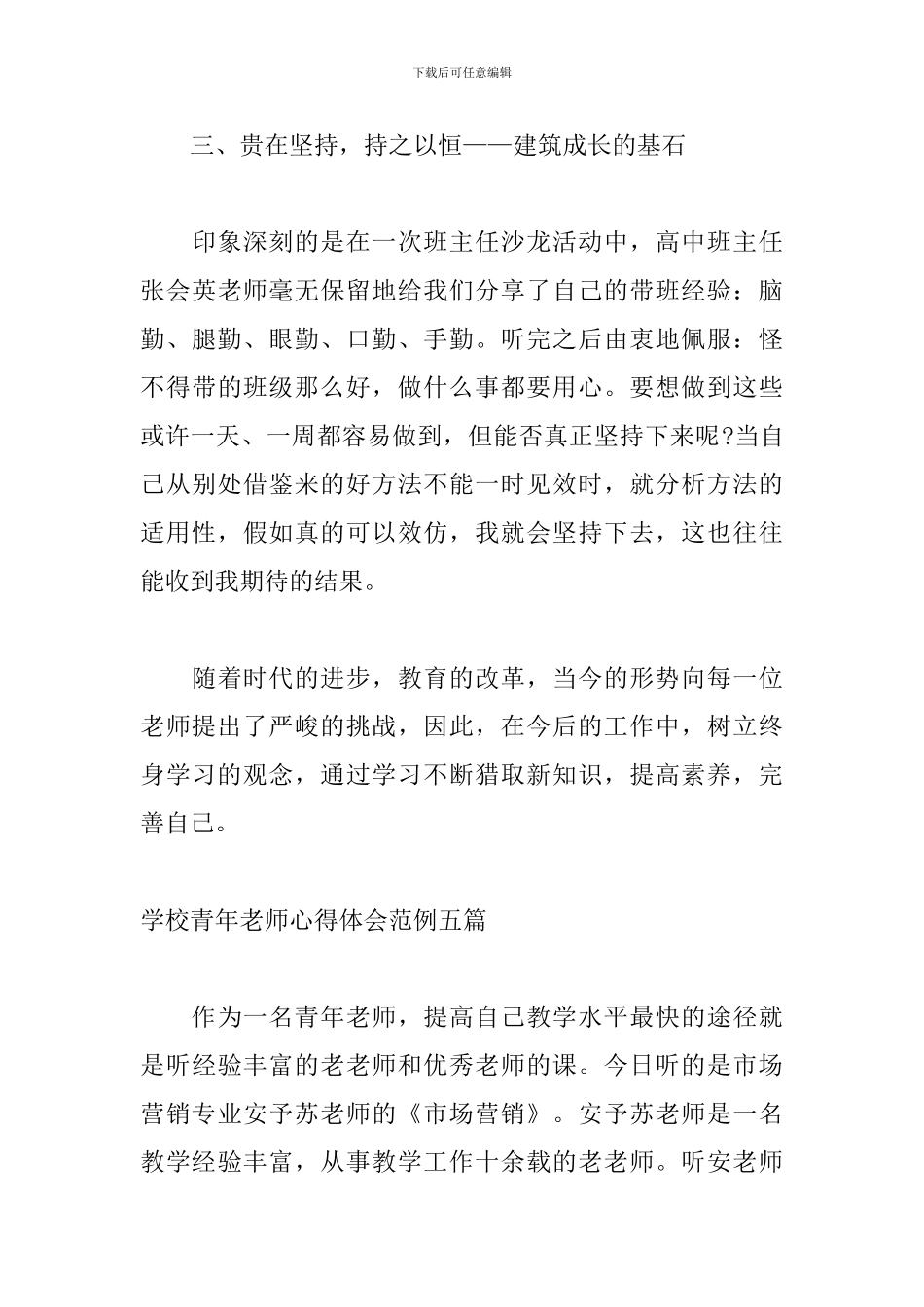 学校青年教师心得体会范例五篇_第3页