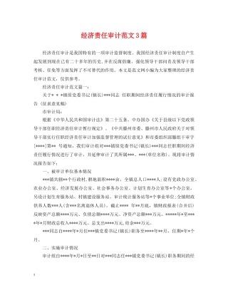 经济责任审计范文3篇 
