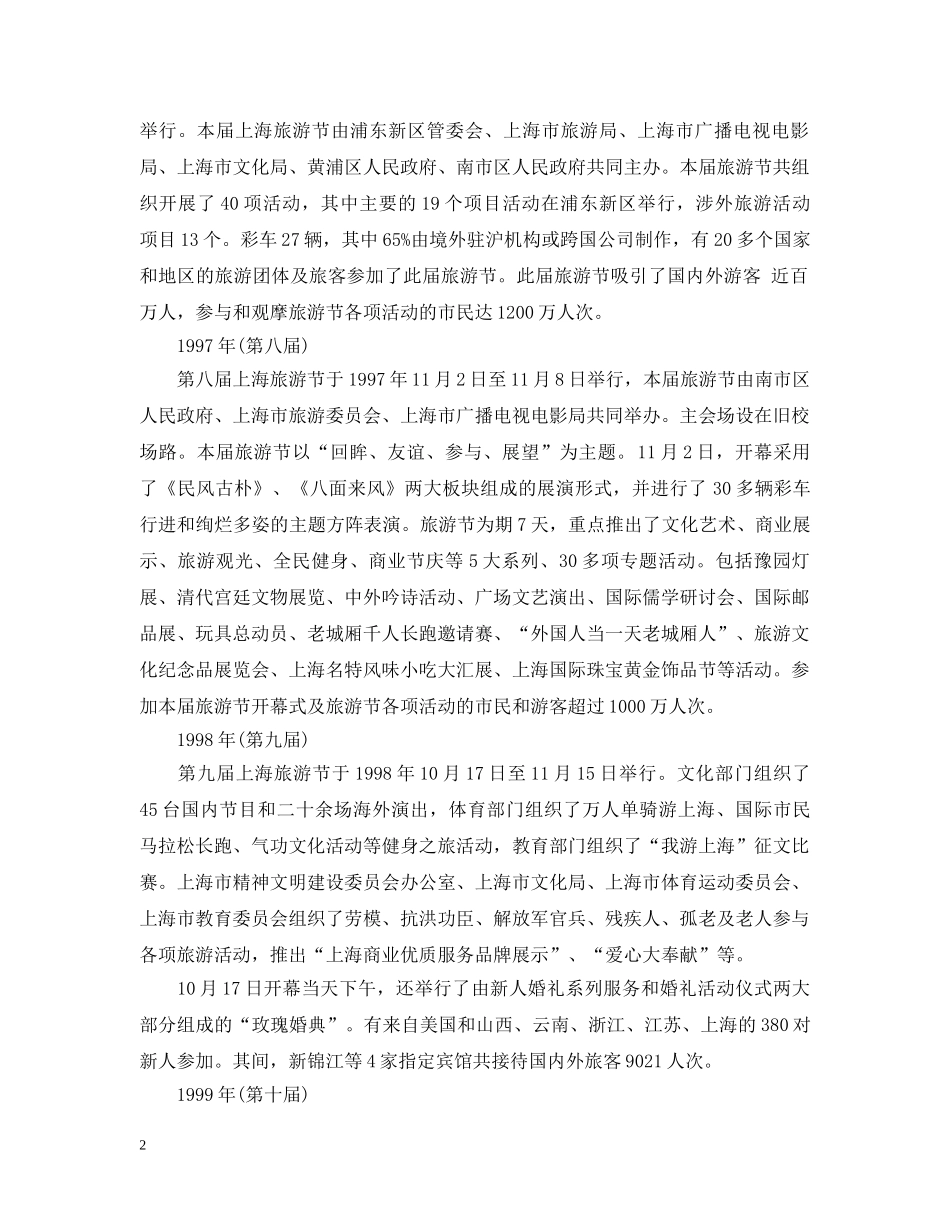 历届上海旅游节时间大全 _第2页