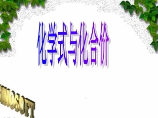 新人教九年级上化学化学式与化合价课件