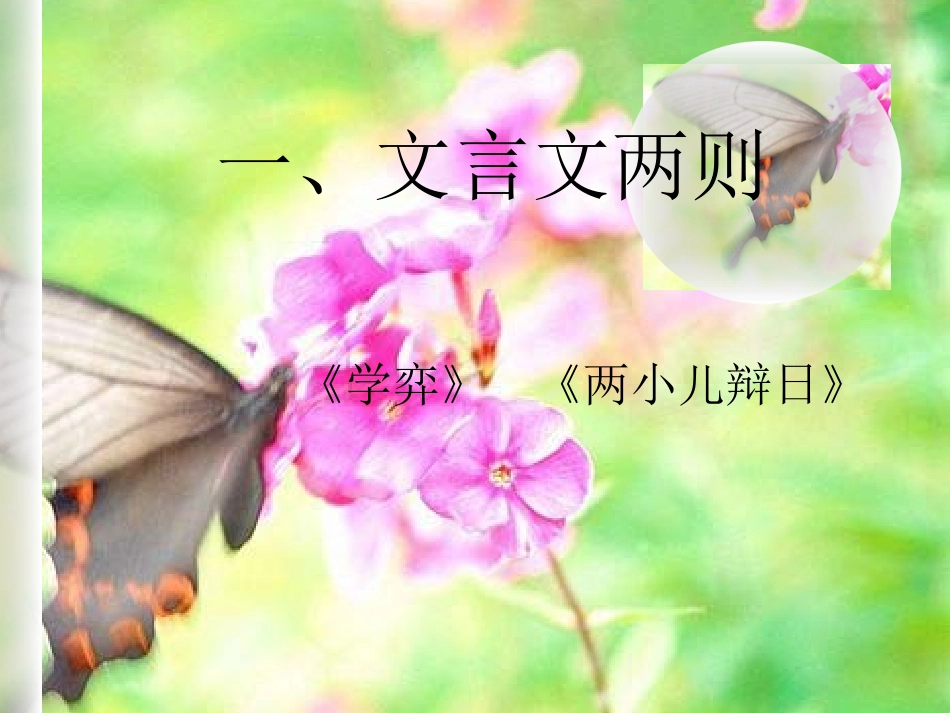 人教版六年级语文下册《文言文两则》_第1页