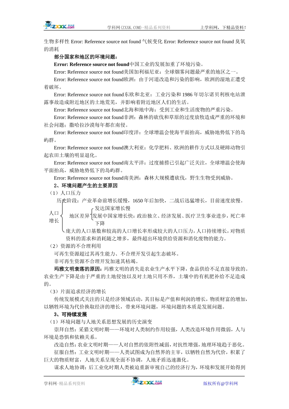 【人教版三维设计】2011年高考地理一轮复习：第29讲人类面临的全球性环境问题与可持续发展_第2页
