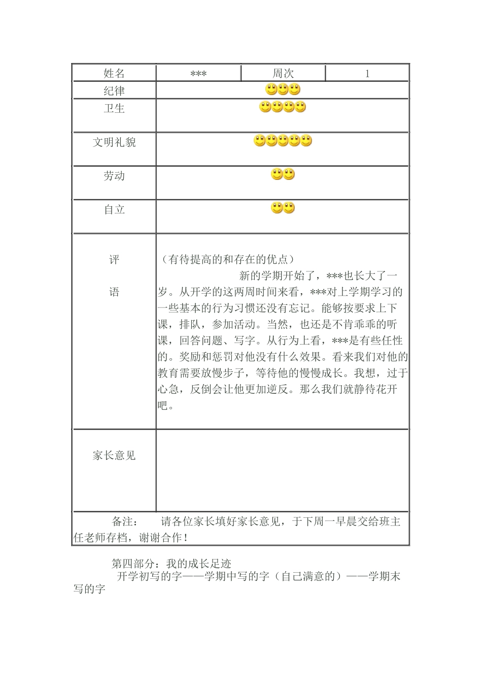 成长档案包含的内容_第2页