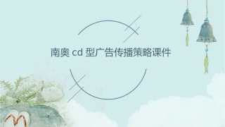 南奥CD型广告传播策略课件
