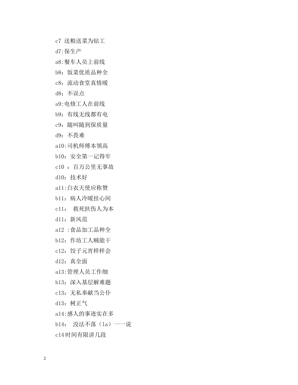 夸同事(三句半） _第2页