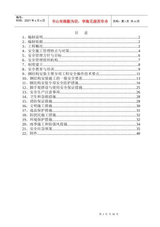 央视钢结构安装安全方案