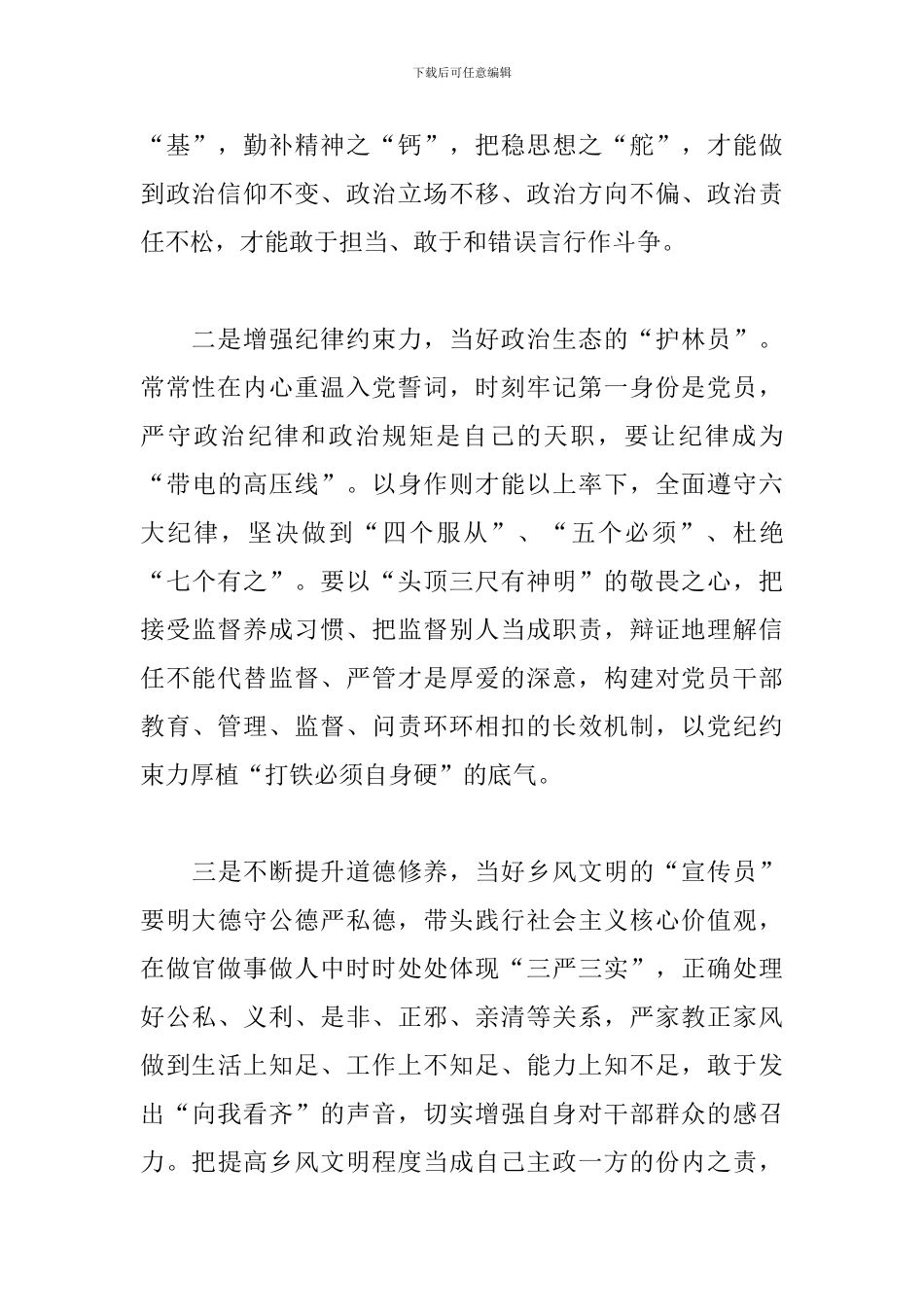 2024年镇党委书记廉洁从政专题培训心得体会3篇_第2页