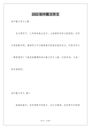 2024初中散文作文_28