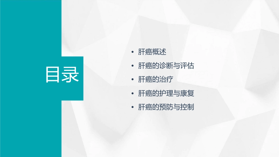 原发性肝癌西医内科讲座护理课件_第2页