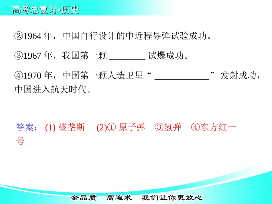 【金版学案】2015届高考历史基础知识总复习精讲课件（考点解析+核心探究+图示解说）：必修三+第七单元++现代中国的科学技术与文化教育事业（19张PPT）_第3页