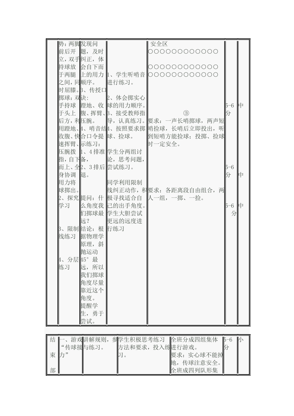 初中实心球教学设计_第3页