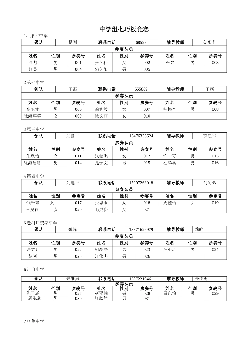 中学组七巧板竞赛_第1页