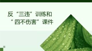 反“三违”训练和“四不伤害”课件