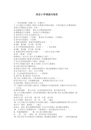调查问卷MicrosoftWord文档