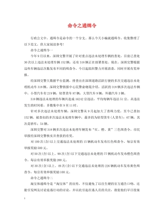 命令之通缉令 