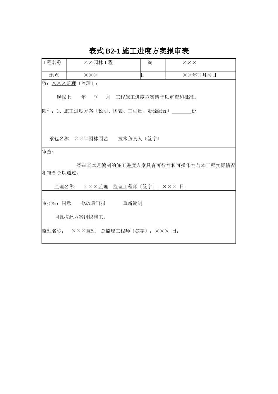 园林工程监理工作记录常用表格及填写要求_第3页