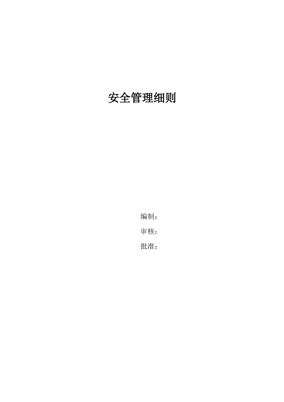 安全管理细则(再修1)_第1页