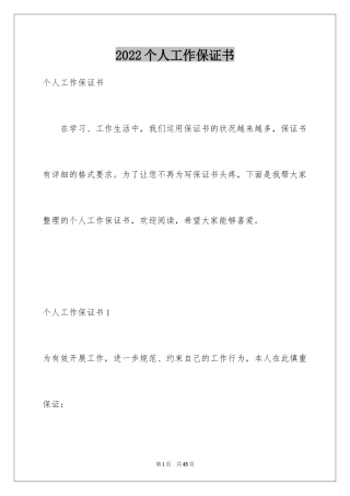 2024个人工作保证书_19