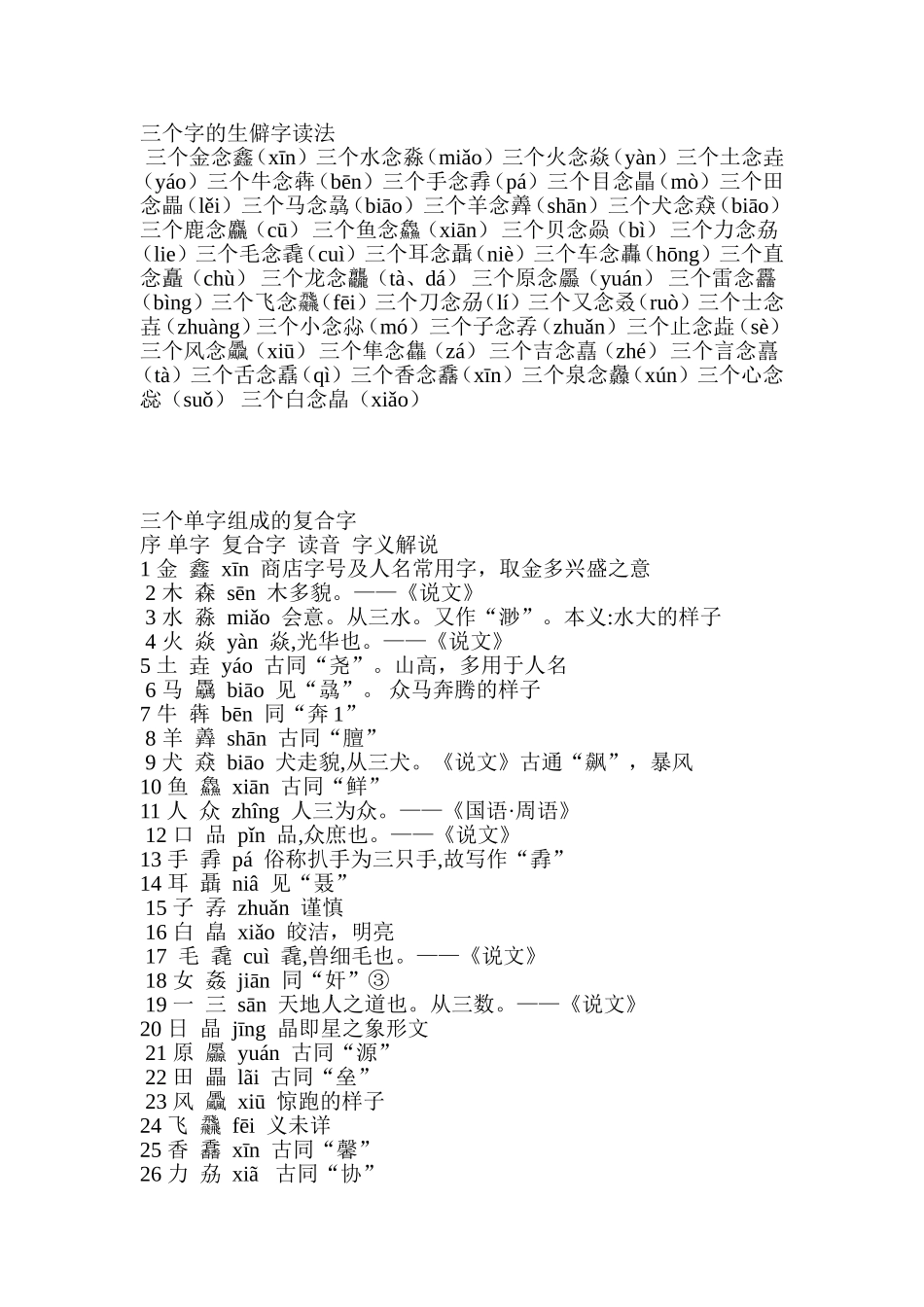 三个字组成的生僻字_第1页