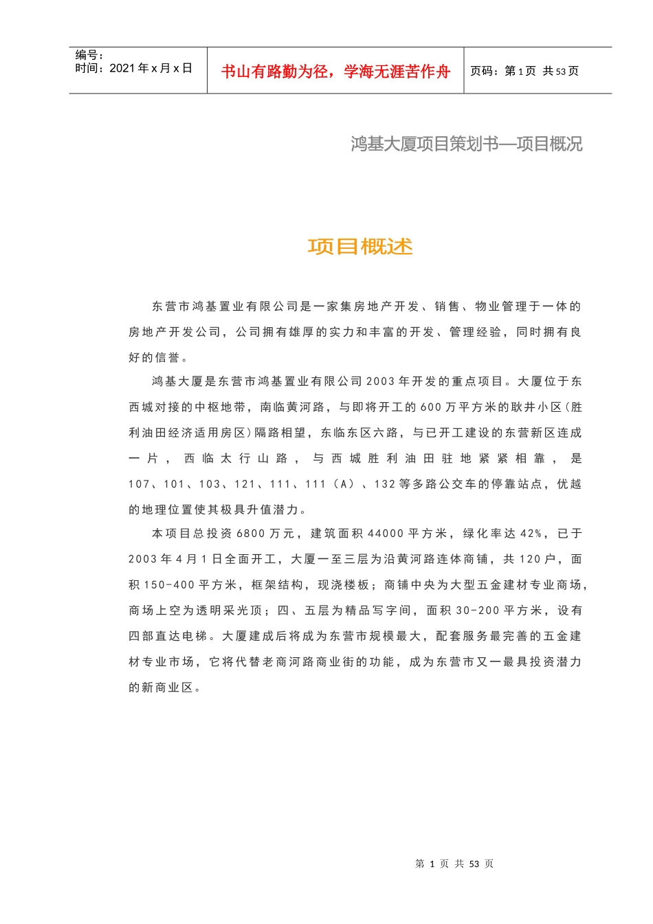 商业地产项目策划分析_第1页