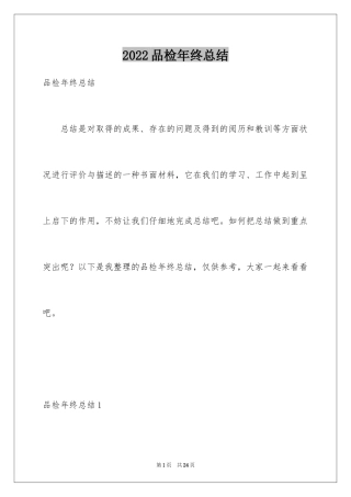 2024品检年终总结