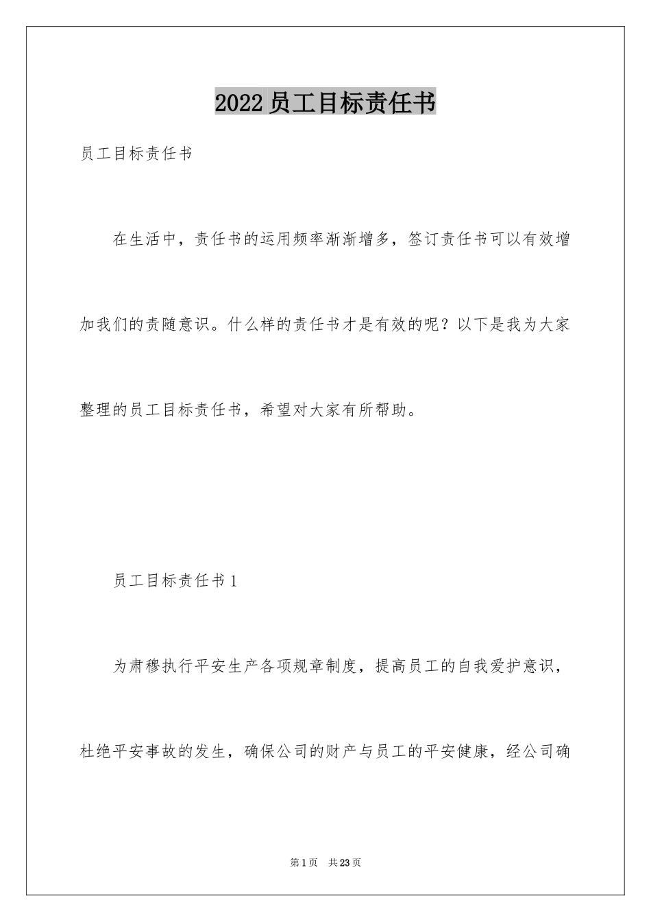 2024员工目标责任书_第1页