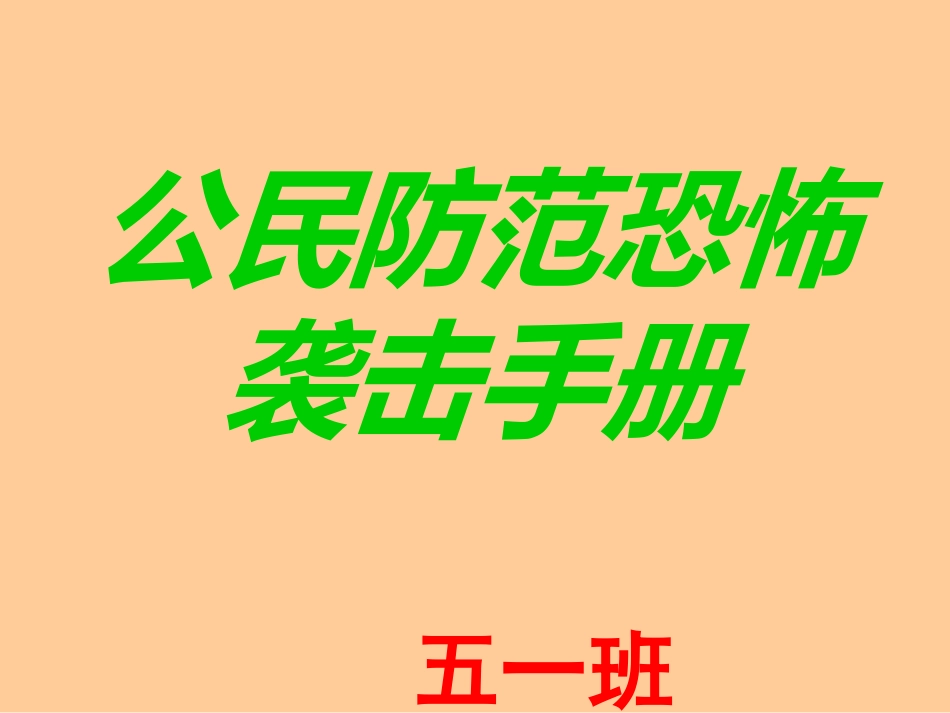 公民防范恐怖袭击手册_第1页