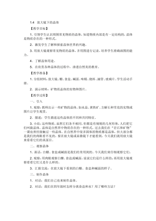 放大镜下的晶体