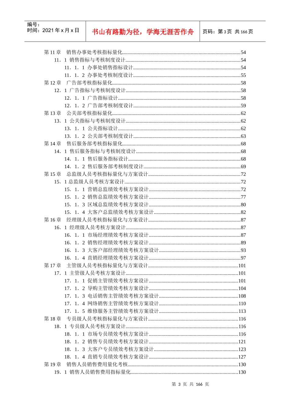 销售人员绩效考核制度表格大全_第3页