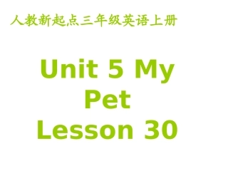 三年级lesson30课件