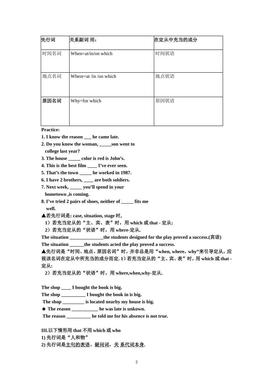 高三定语从句复习说课稿_第2页