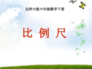 （北师大版）六年级数学下册课件比例尺3