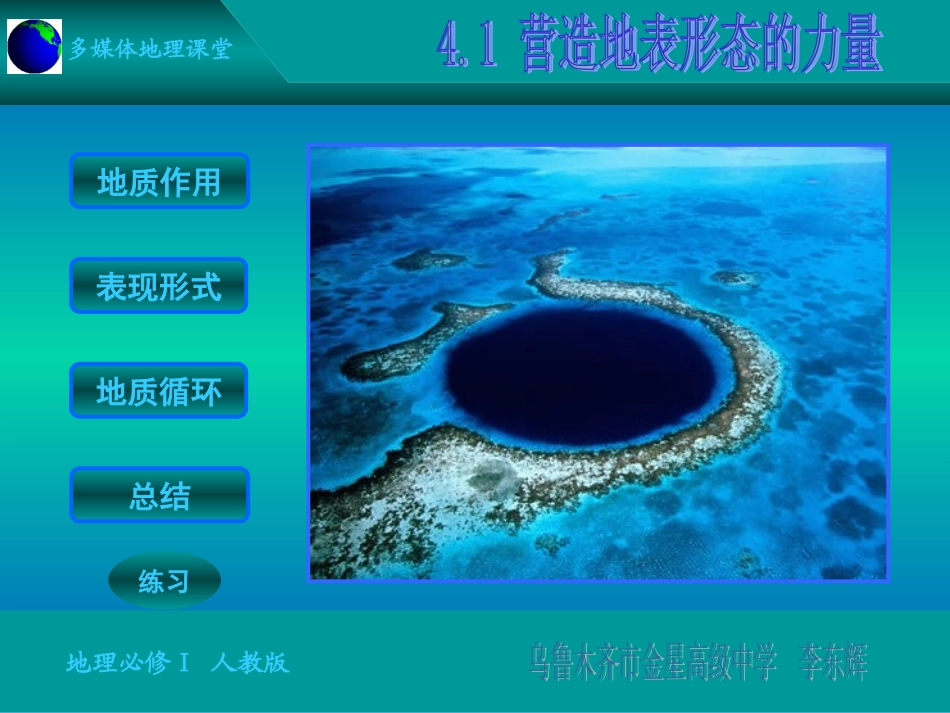 精品课件--人教版必修Ⅰ-41营造地表形态的力量2_第1页