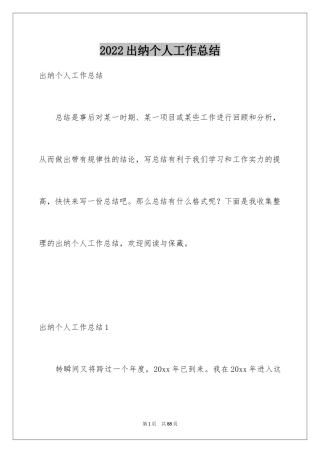 2024出纳个人工作总结_9