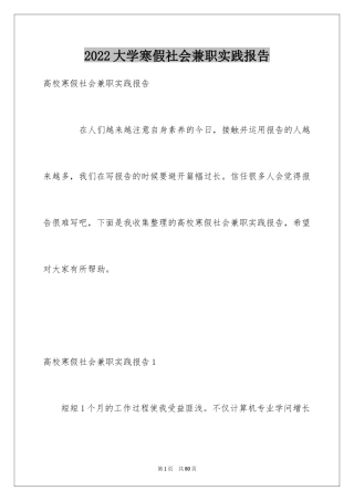 2024大学寒假社会兼职实践报告_1