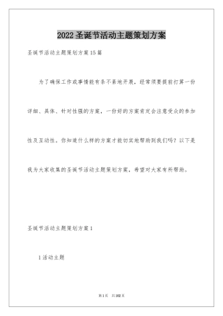 2024圣诞节活动主题策划方案_5