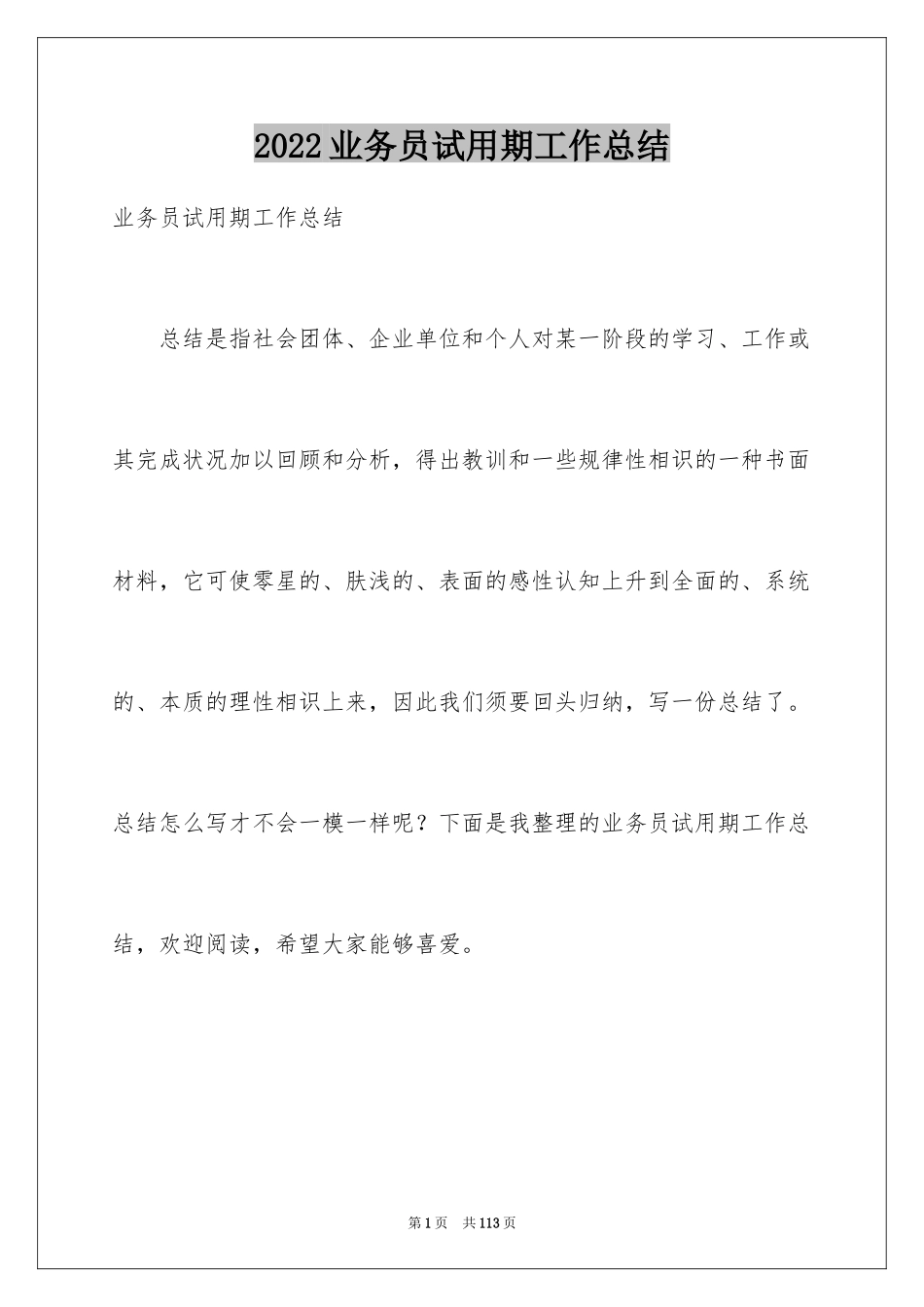 2024业务员试用期工作总结_7_第1页