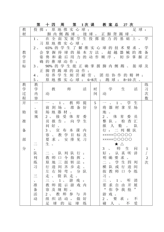 原地推实心球