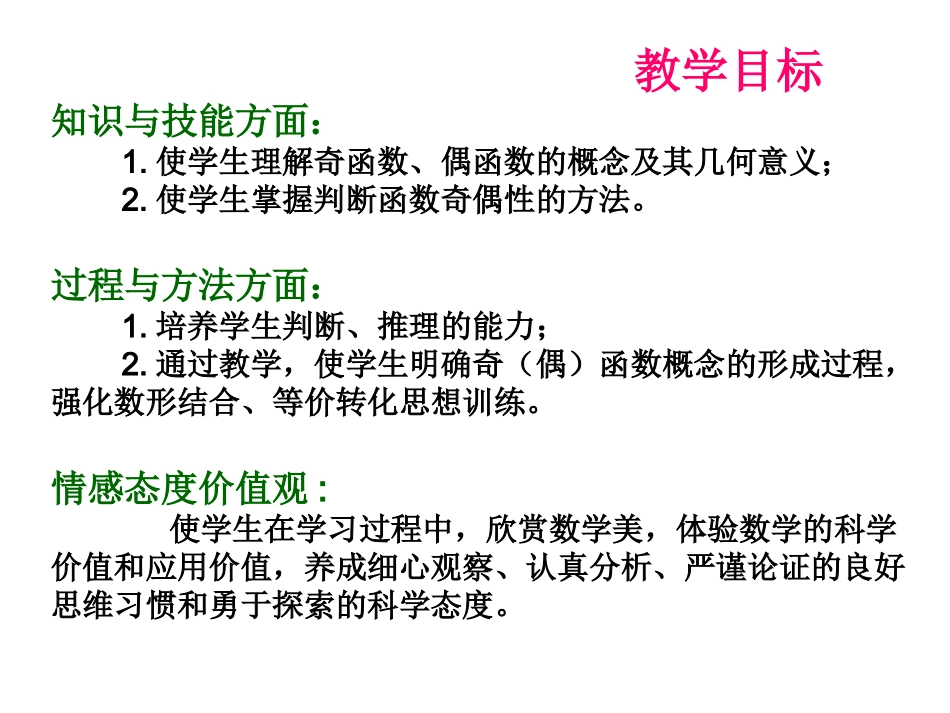高一数学函数的奇偶性课件_第2页