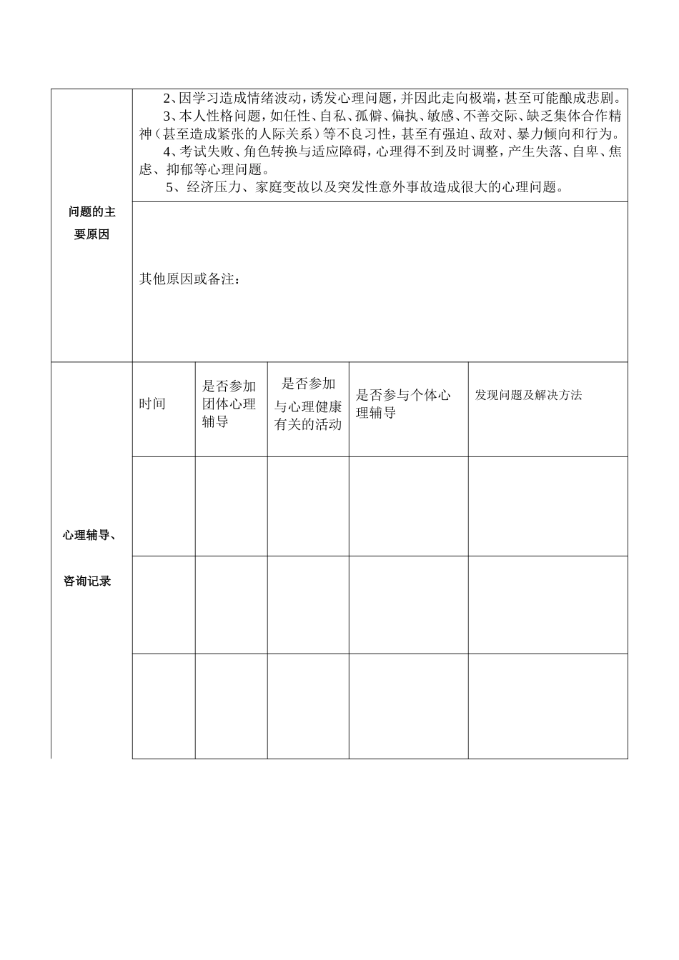 中学生心理健康档案表(1)_第2页