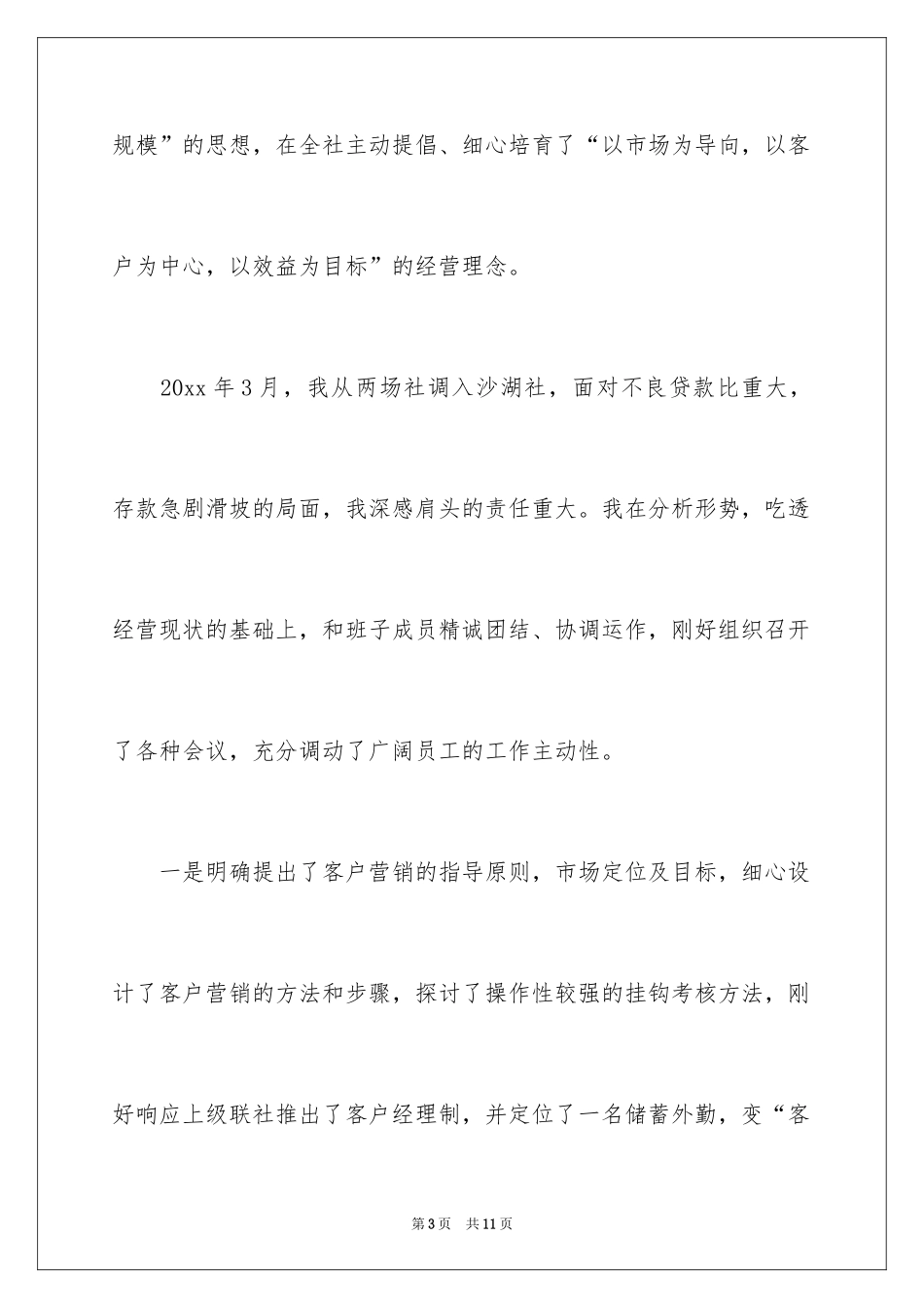 2024信贷员个人度述职报告_第3页