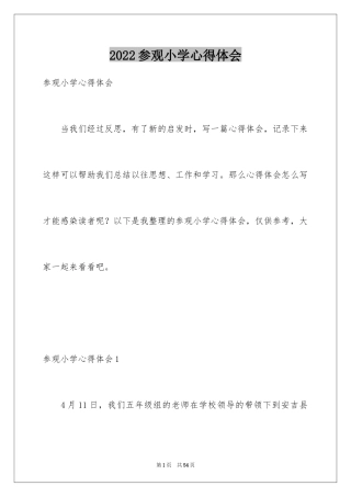 2024参观小学心得体会_2