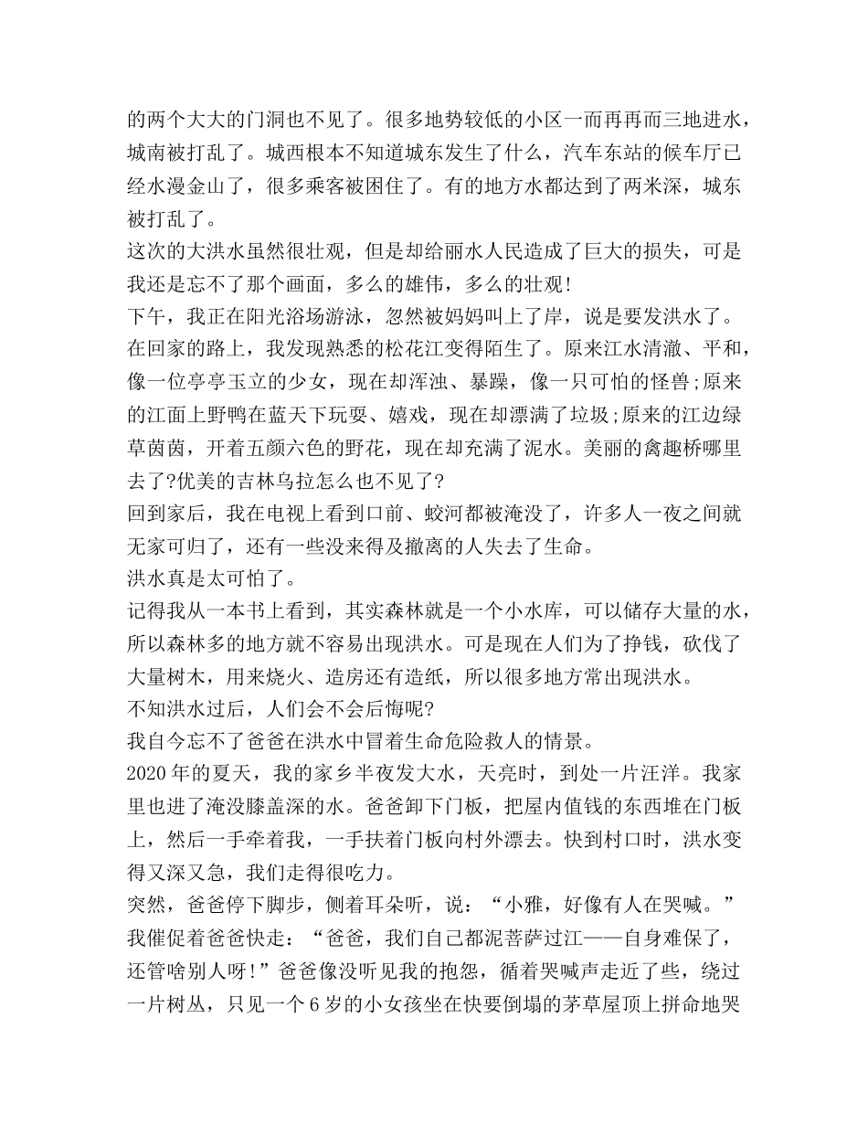 防汛抗洪观后感心得体会 _第3页