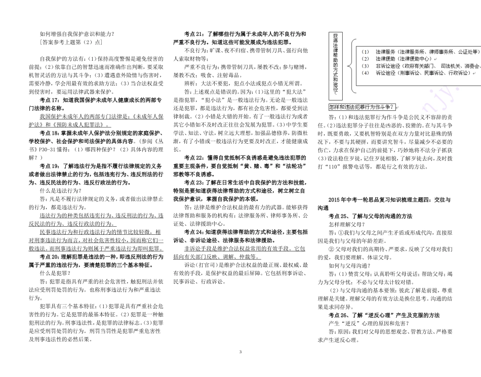 白银五中2015年中考一轮思品复习知识梳理_第3页