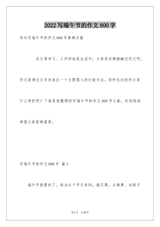 2024写端午节的作文800字_3