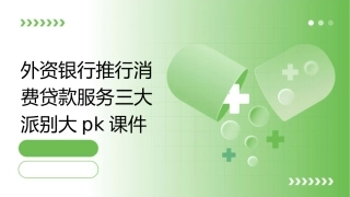 外资银行推行消费贷款服务三大派别大PK课件