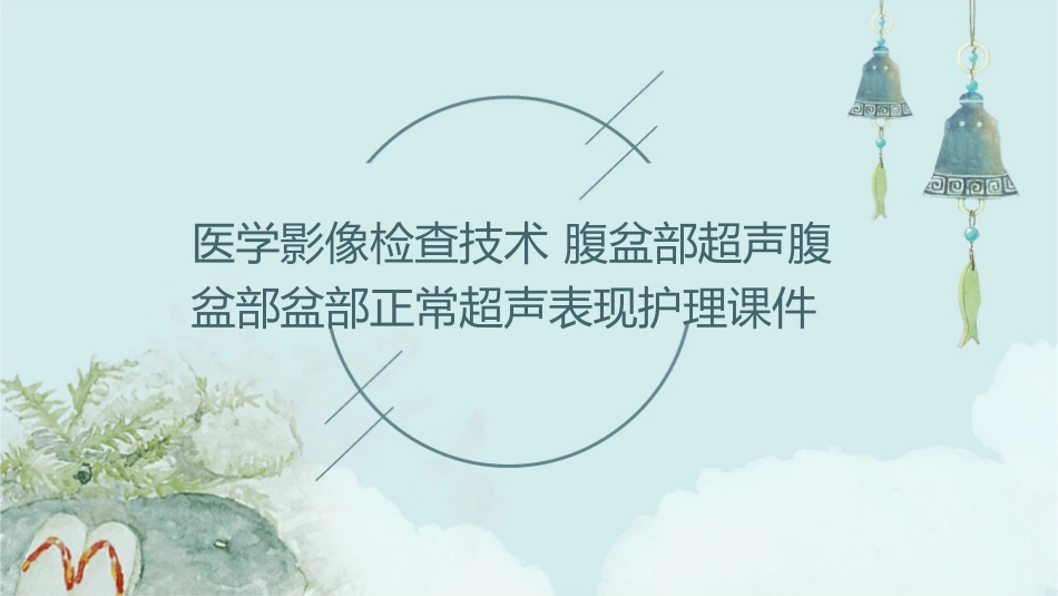 医学影像检查技术 腹盆部超声腹盆部盆部正常超声表现护理课件_第1页