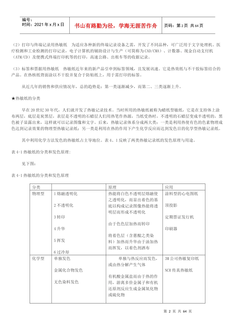 什么是热敏纸它的分类、用途及质量要求_第2页