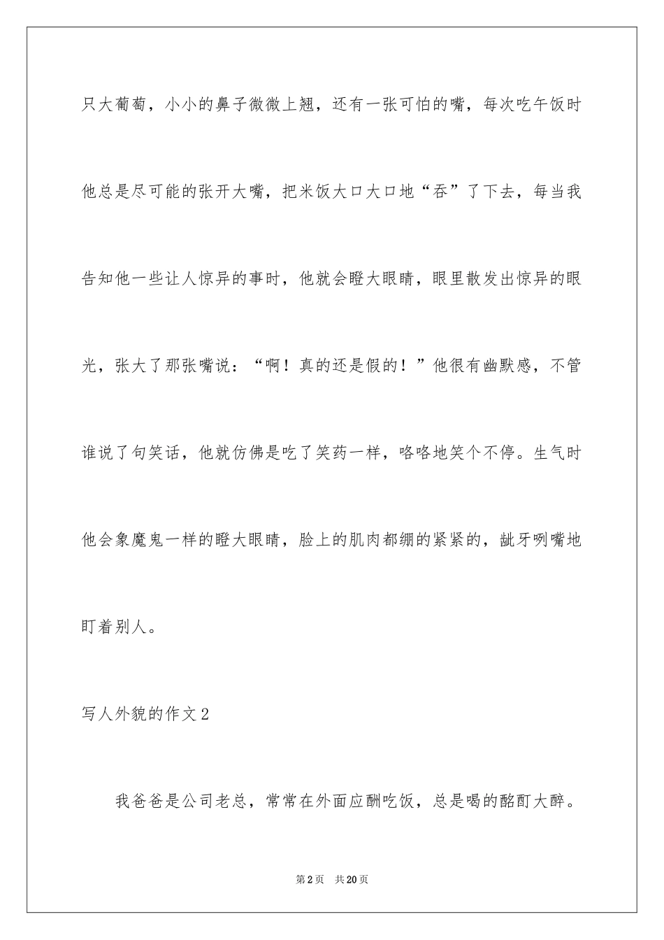2024写人外貌的作文_3_第2页