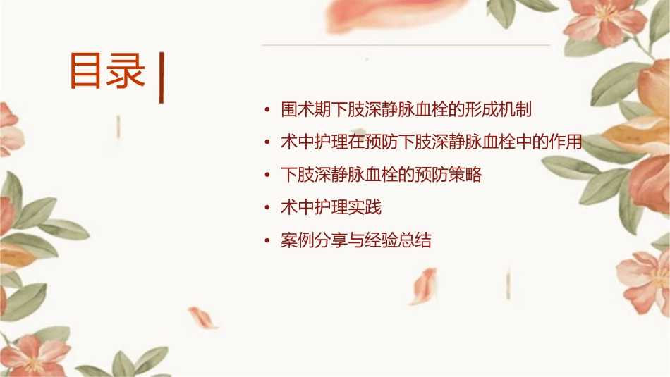 围术期下肢深静脉血栓预防的术中护理课件_第2页